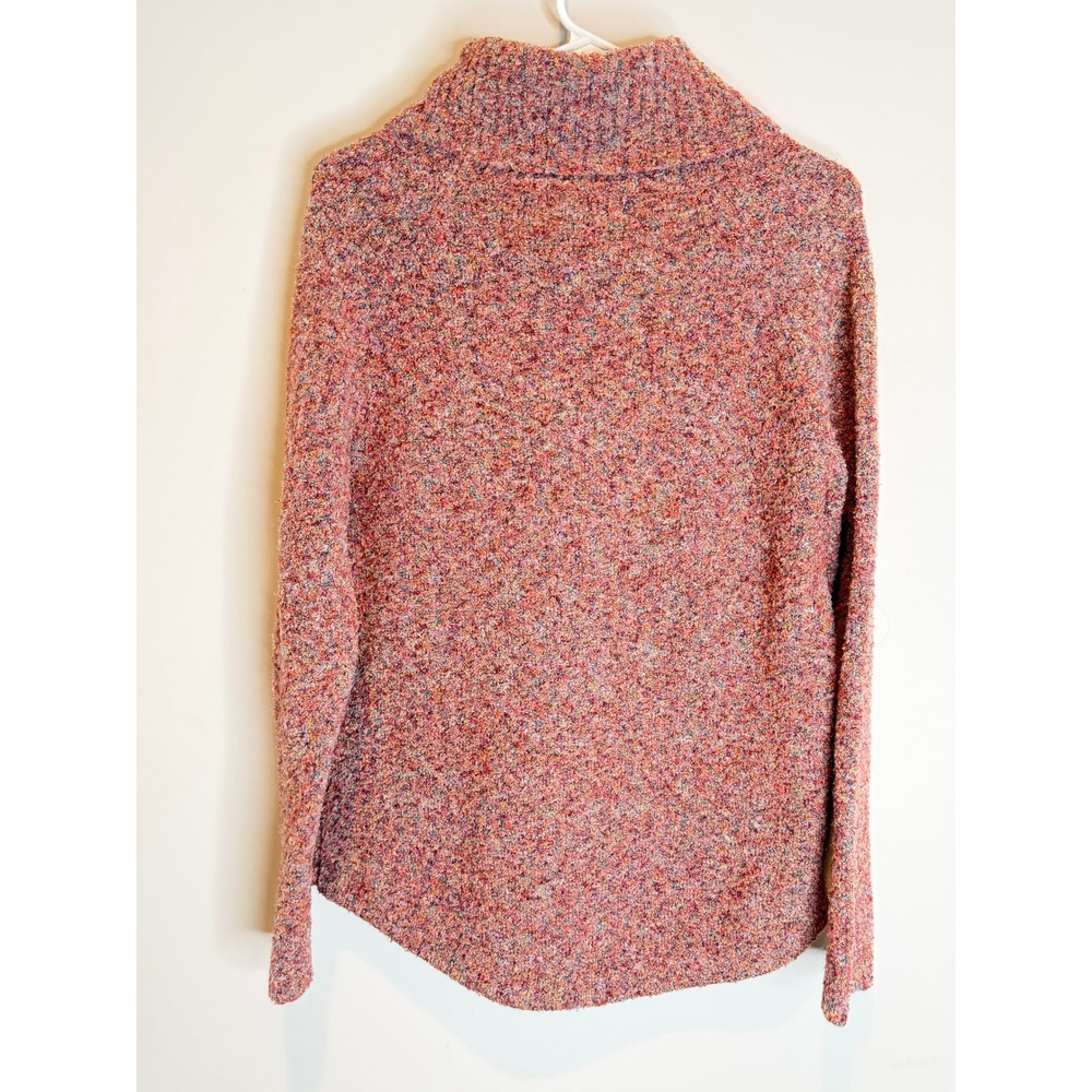 Naturals Reflections Multicolor Bouclé Cowl Neck Pullover Sweater Cozy - Picture 5 of 6